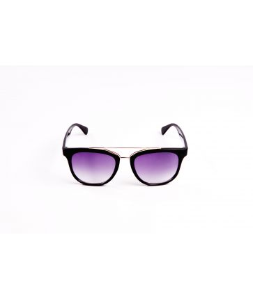 Lunettes de soleil monture noire avec barre haute