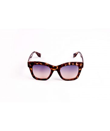 Lunettes de soleil carrées oversize taupe