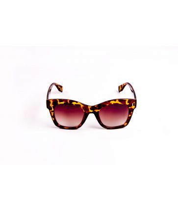 Lunettes de soleil carrées oversize marron