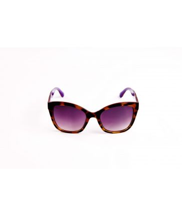 Lunettes de soleil effet écaille moucheté marron