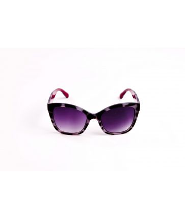 Lunettes de soleil effet écaille moucheté gris