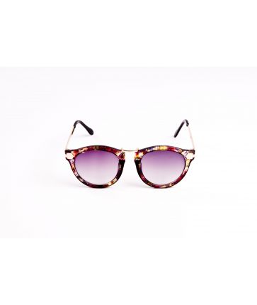 Lunettes de soleil monture multicolore bordeaux