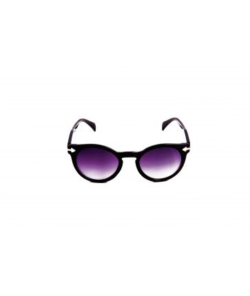 Lunettes de soleil look rétro noire nez clef