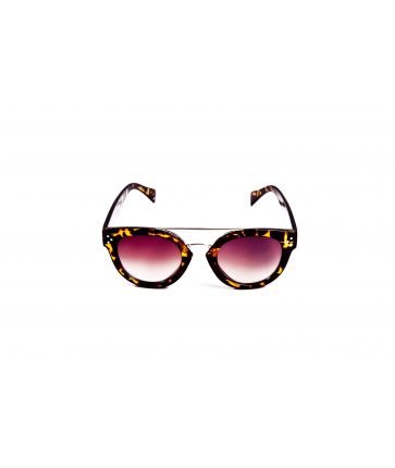 Lunettes de soleil style rétro Écaille Marron