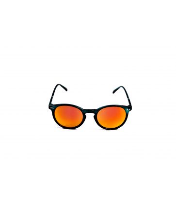Lunettes de Soleil Vertes avec Miroirs Oranges