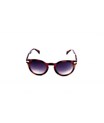 Lunettes look rétro monture marron foncé nez clef