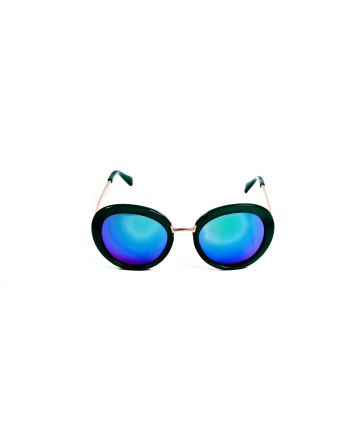 Lunettes Oversize Look Rétro Verte