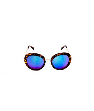 Lunettes Oversize Verres Miroirs Bleus