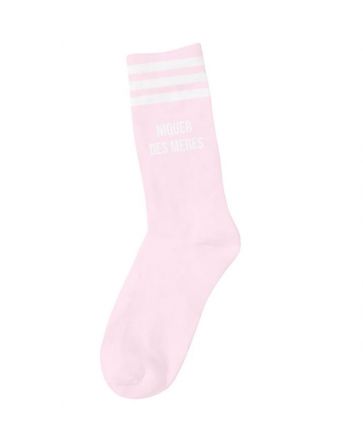 NIQUER DES MERES WHITE PINK SOCKS