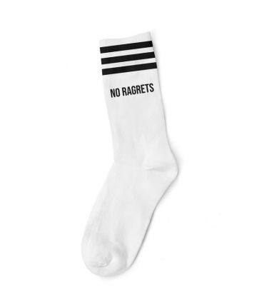 NO RAGRETS BLACK WHITE SOCKS