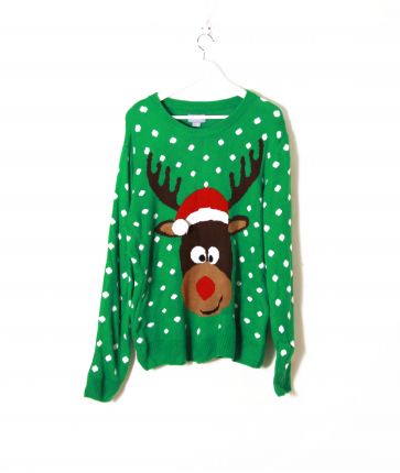 Pull de Noël Vert T XL