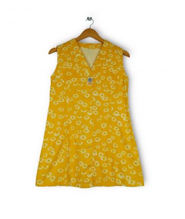 Robe à fleur jaune