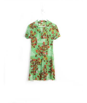 Robe à Fleur Verte