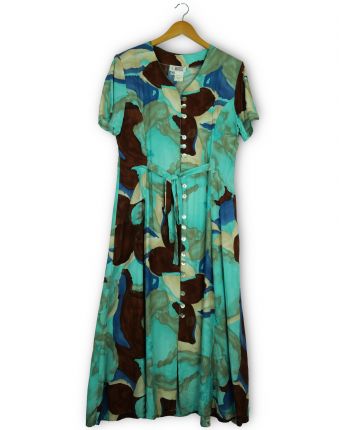 Robe longue à motifs