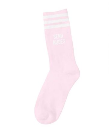 SEND NUDES WHITE PINK SOCKS