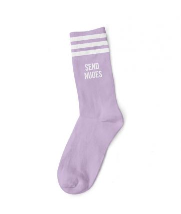 SEND NUDES WHITE PURPLE SOCKS