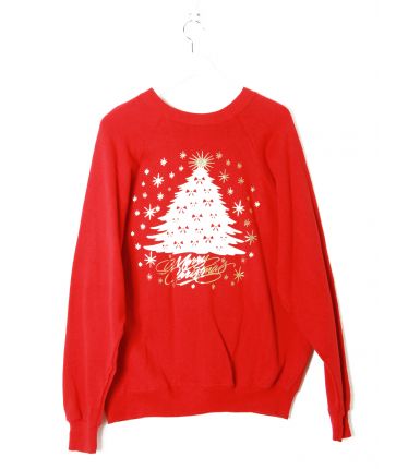 Sweat de Noël Vintage Rouge T L
