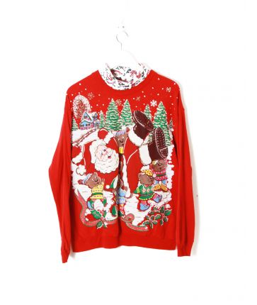 Sweat de Noël Vintage Rouge T M