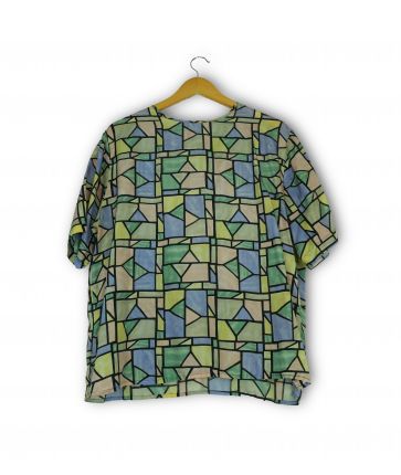 T-shirt en soie à motifs