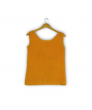 Top en crochet orange
