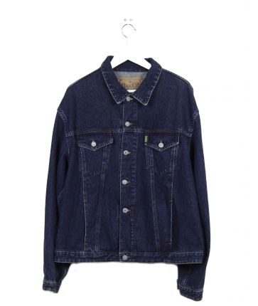 Veste en Jean Bleu Foncée 
