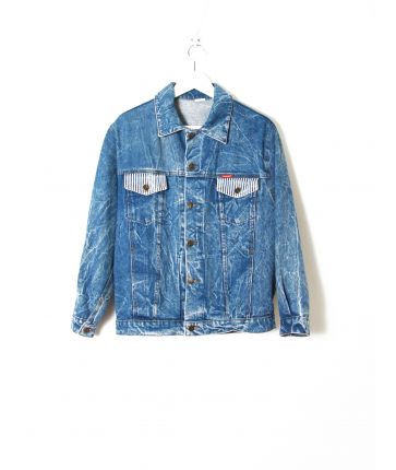 Veste en Jean Marbrée T S
