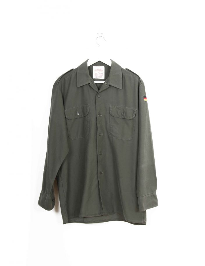 Chemise Militaire 80's Vintage Verte