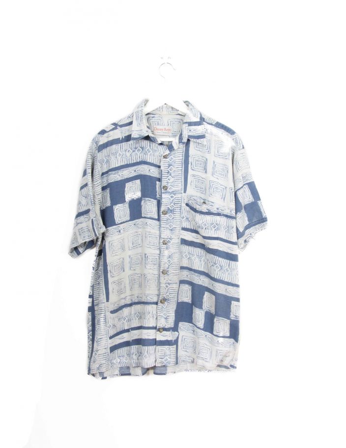 Chemisette 80's Vintage Bleu