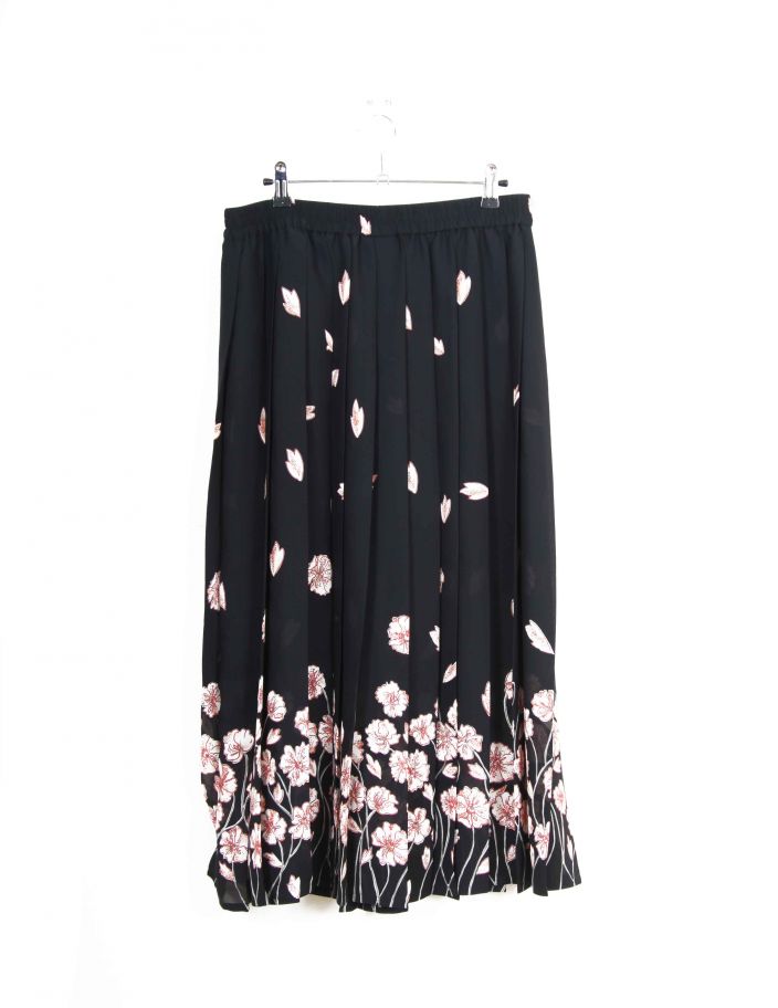 Jupe à Fleur noir Vintage