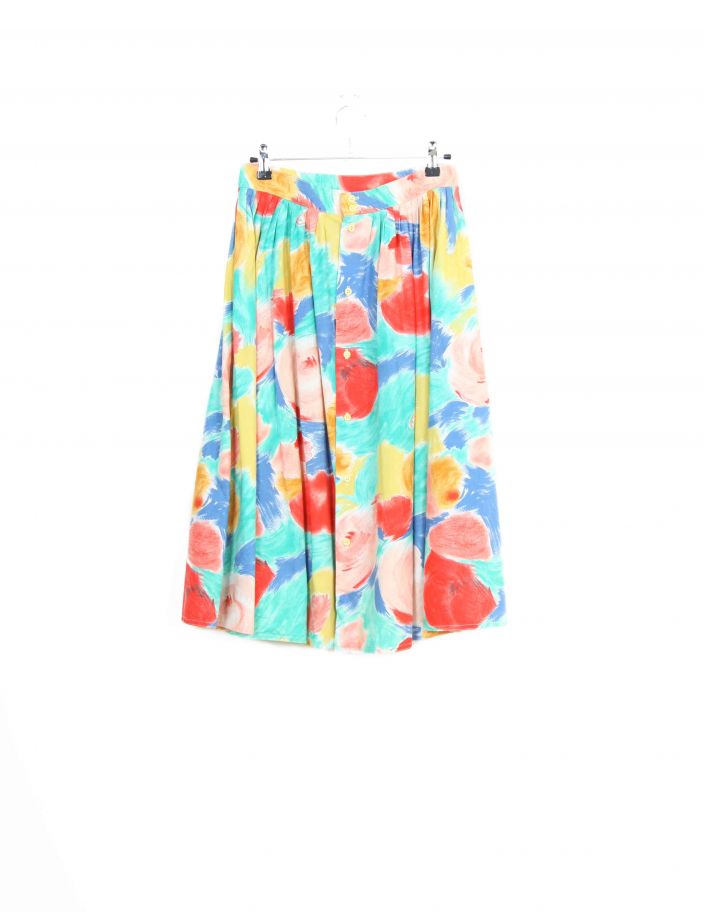 Jupe Motif Fleur Vintage