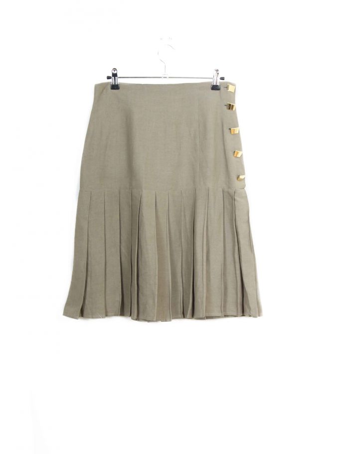 Jupe Unie Beige Vintage
