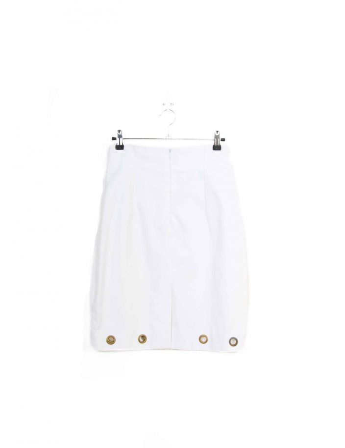 Jupe Unie Blanche Vintage
