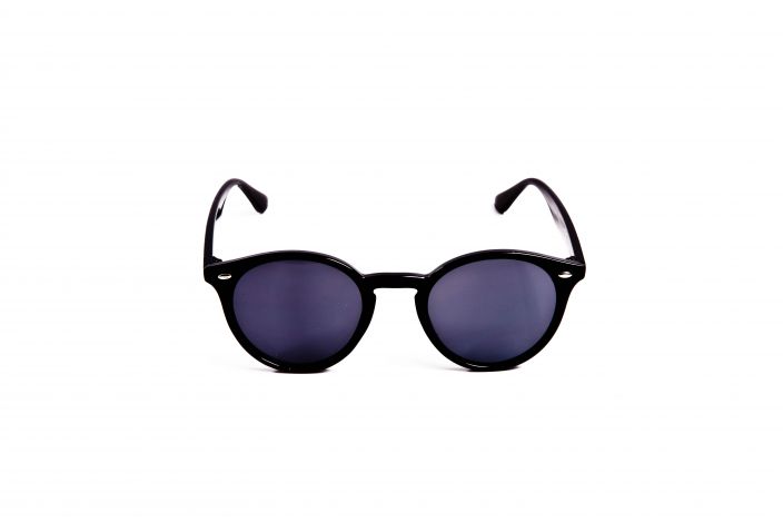 Lunette de Soleil Look Vintage Noir Brillant