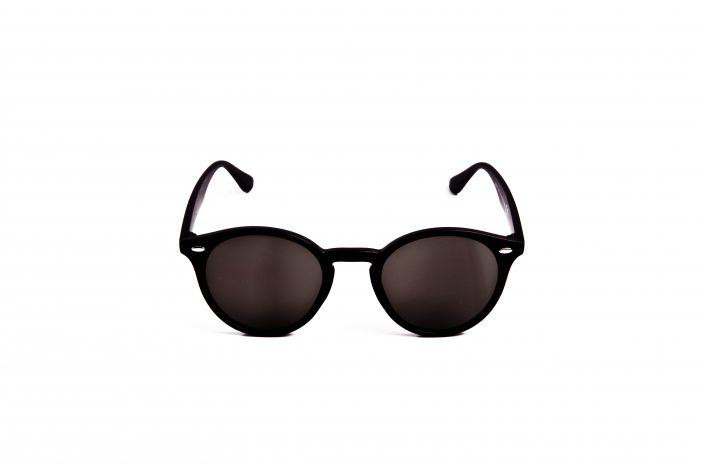 Lunette de Soleil Look Vintage Noir Mat