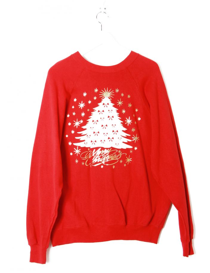 Sweat de Noël Vintage Rouge T L