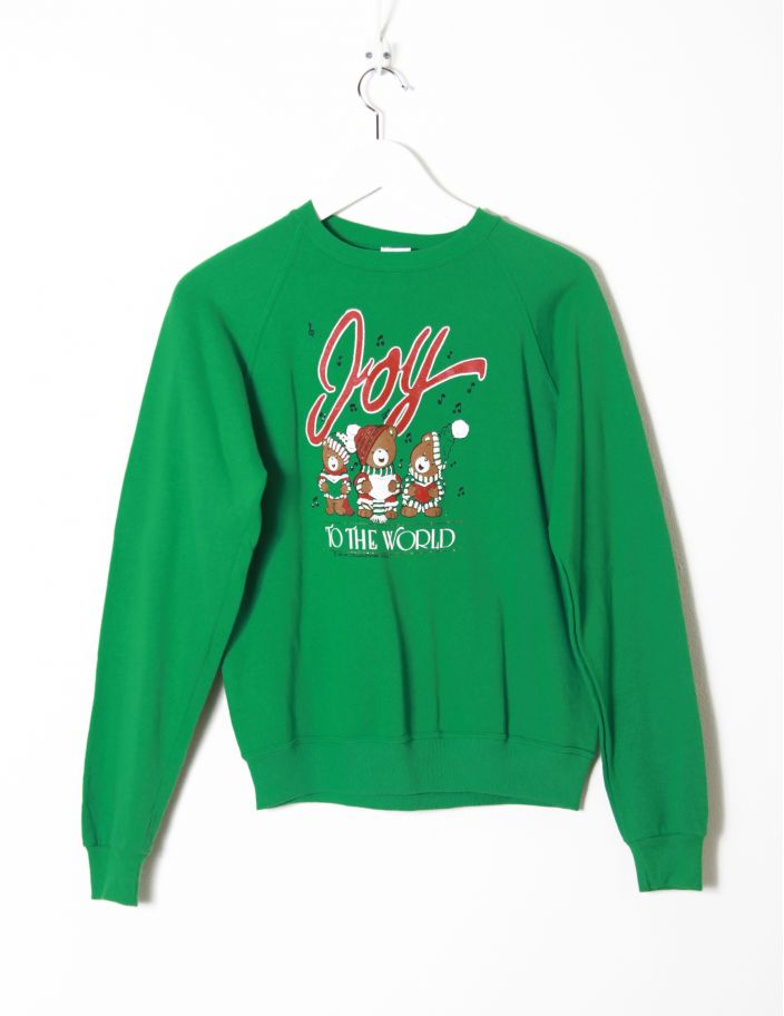 Sweat Vert de Noël Vintage T XS