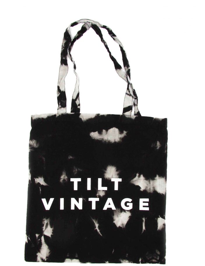 Tote Bag Tie Dye Noir et Gris