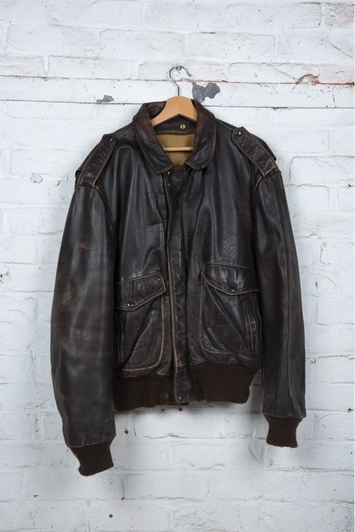 Flight Jacket Schott en Cuir Vintage